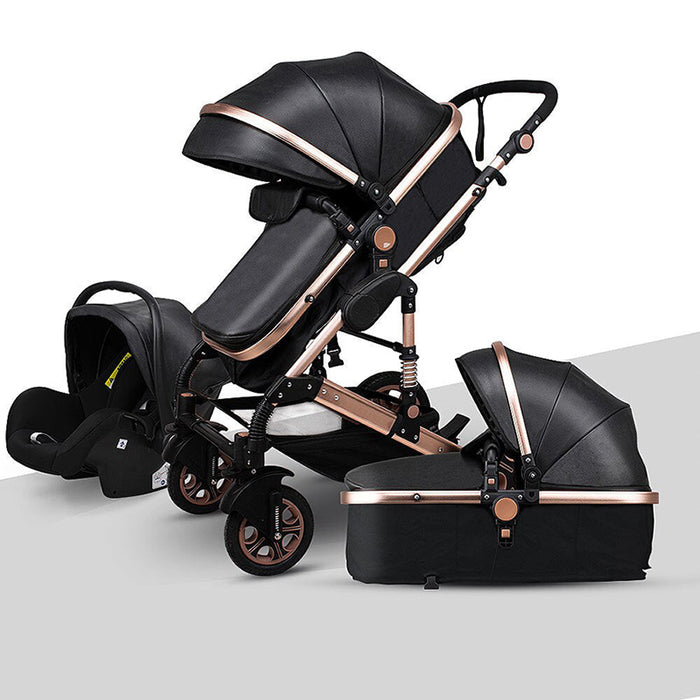 Belecoo Luxury Baby Stroller Travel System - Black| My Mom And Me