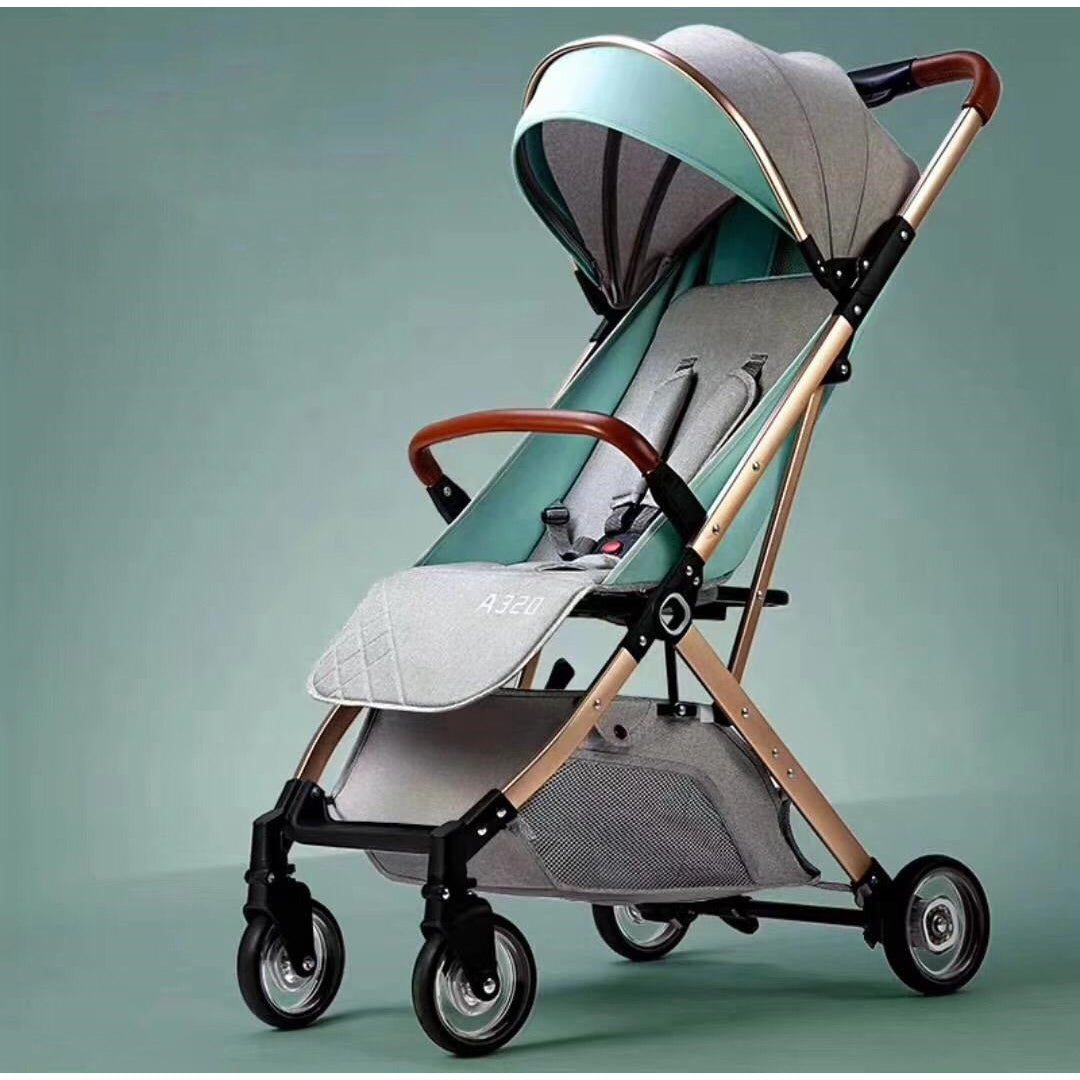 mint green stroller