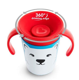 Munchkin Miracle 360 Degree Glow in The Dark Sippy Cup, 9 oz, Astronaut, Red