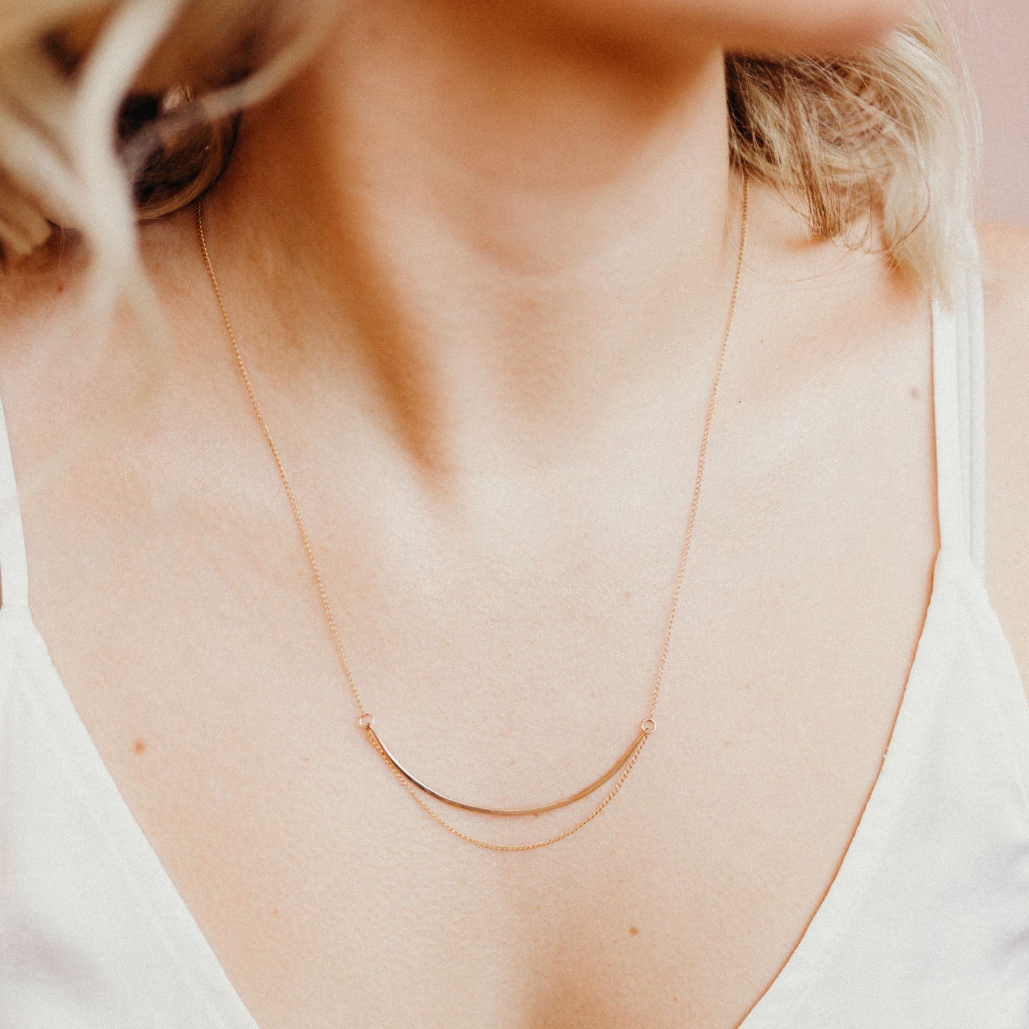 Minimal Gold Box Chain Necklace – RoseGold & Black Pty Ltd