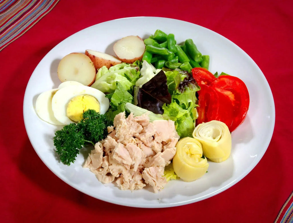 plate of weight lifting rich foods