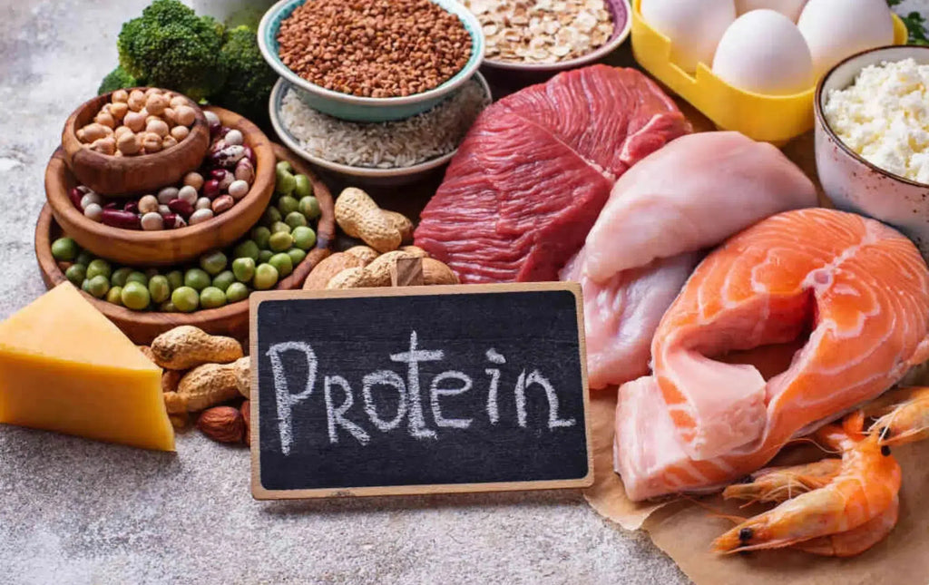 platter of protein rich foods