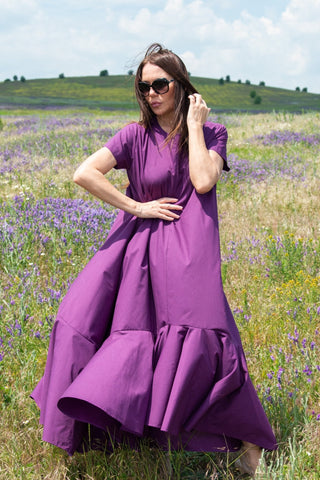 Long Cotton Summer Dress DIVA - EUG FASHION