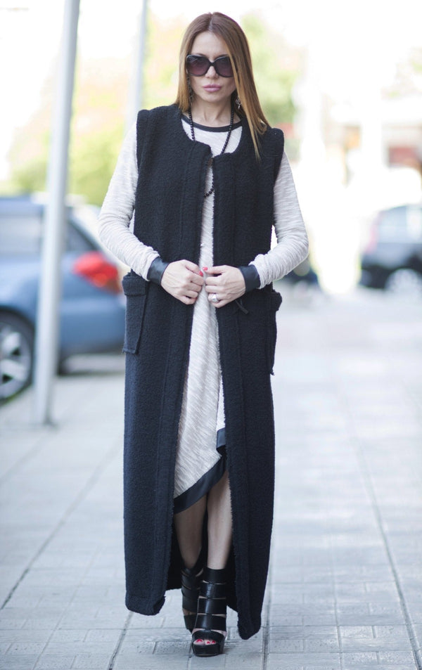 Black and White Hooded Summer Vest - EugFashion – dfold.shop