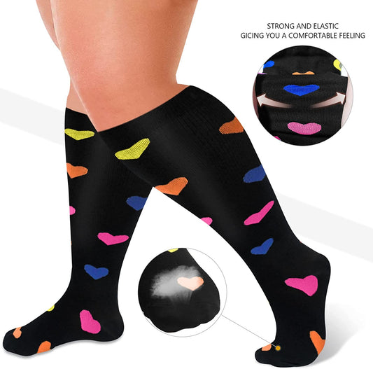 Plusock Plus Size Compression Obese Socks Pure Color – plusock