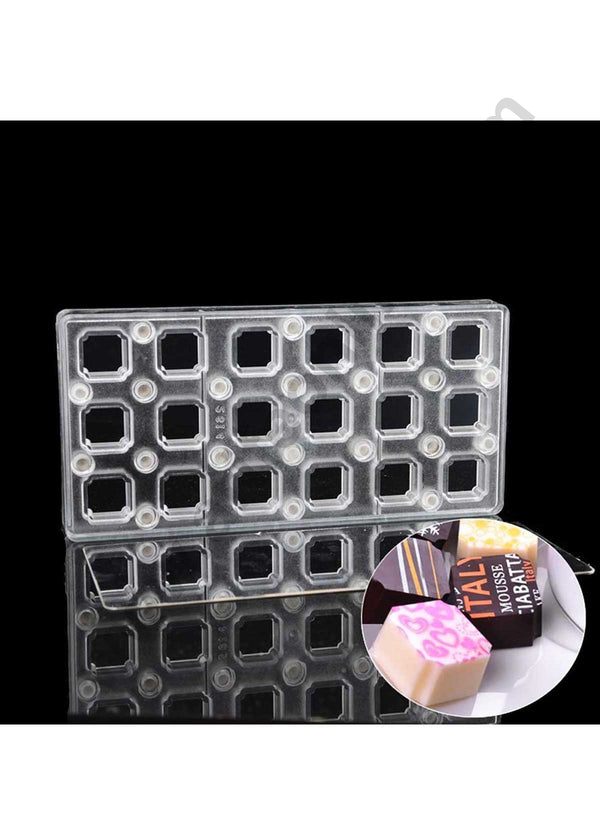 Square Chocolate Making Mould Polycarbonate Chocolate DIY Mold 21 Cavities  Candy Ice Cube Molds