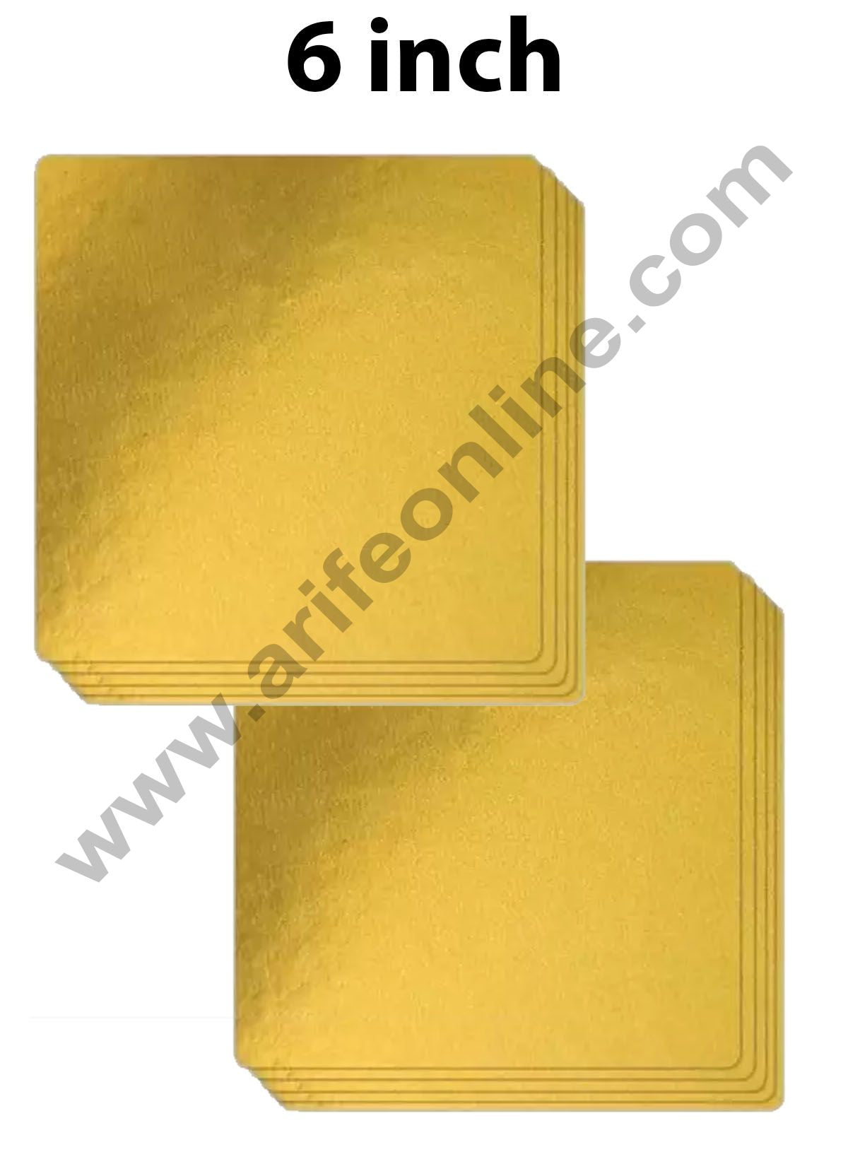 10 inch / 25.5cm GOLD SQUARE cake drum thick board - from only 89p