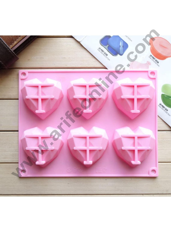Silicone Candy Mold 2 Cavities 3D Heart - Pinata Heart Shape Ice