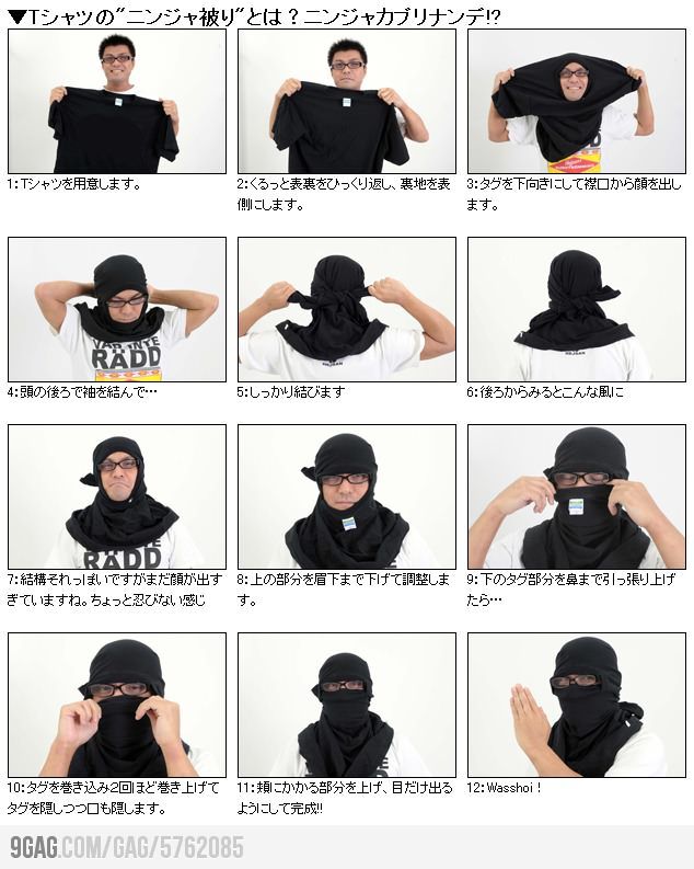 How To Make A Ninja Mask Out Of Shirt?