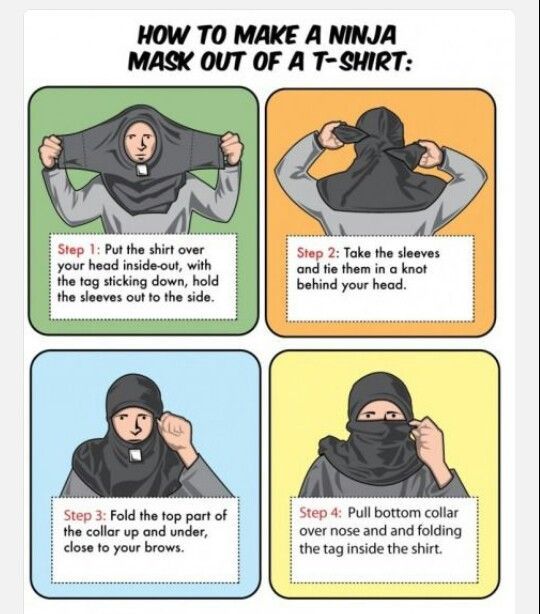 How To Make A Ninja Mask Out Of Shirt?