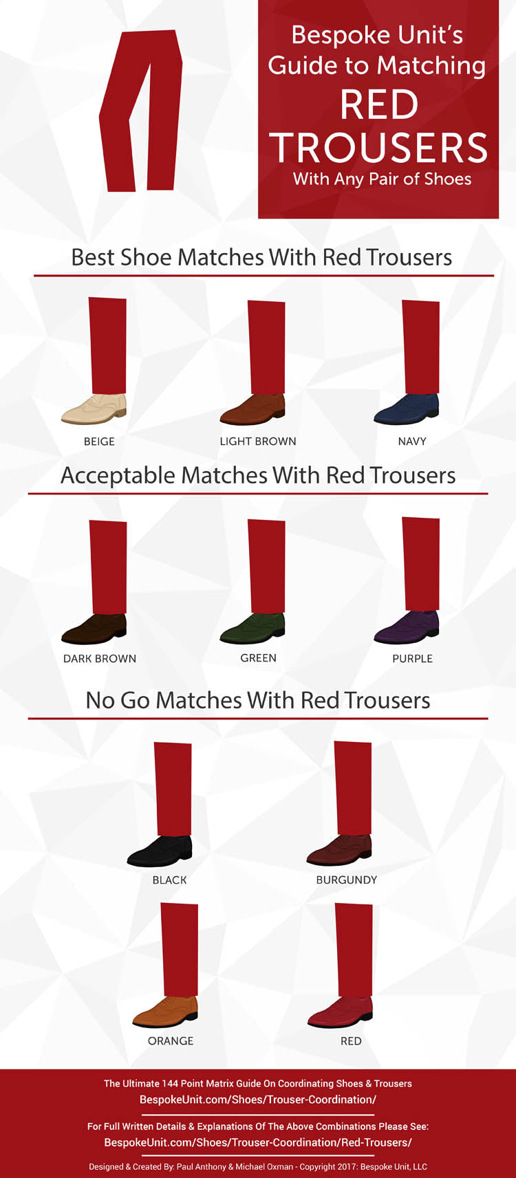 What Color Shoes To Wear With Red Pants?