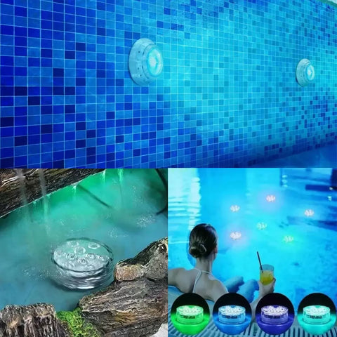 Kit de Luminárias de Piscina RGB com Controle Remoto - AquaGlow