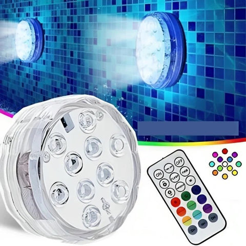 Kit de Luminárias de Piscina RGB com Controle Remoto - AquaGlow