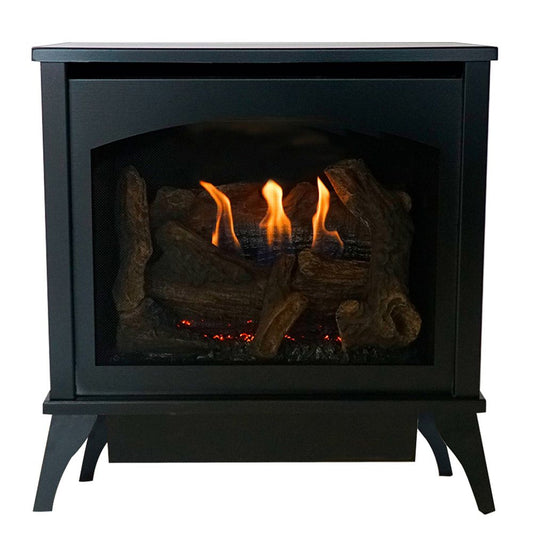 Empire DVP20CC Compact Cast Iron Direct Vent GAS Stove Natural GAS / Intermittent Pilot / Porcelain Black