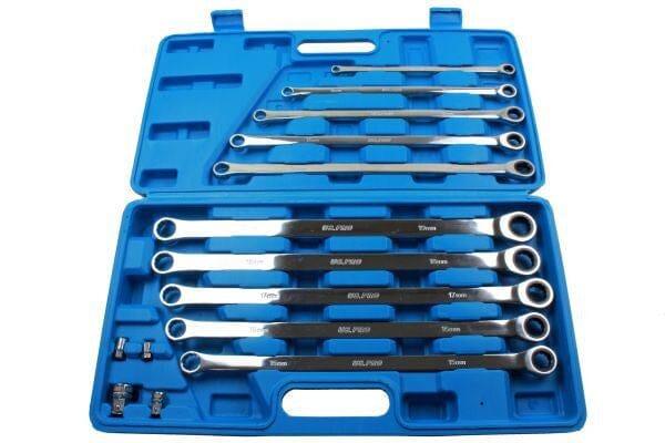 PREMIER RANGE Lifetime Ratchet Combination Spanner Wrench Set 8-19mm