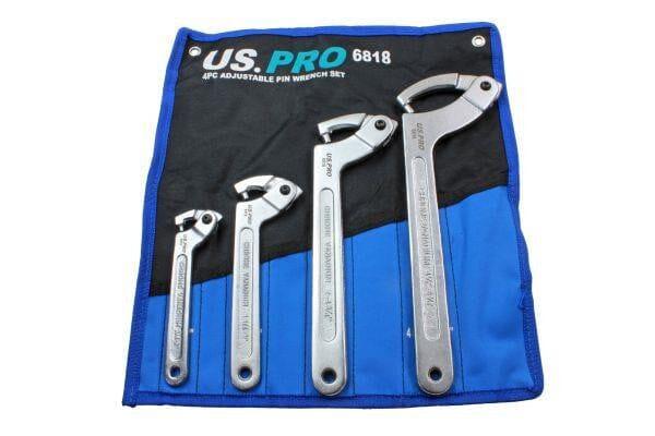 Adjustable C Spanner - Hook & Pin Wrench Set 3pc 19-51mm (SMC2S)