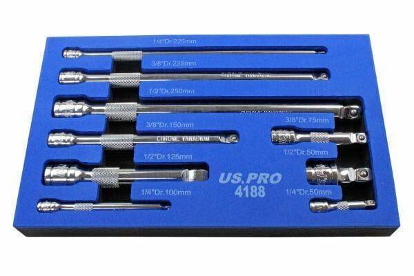 3 Piece 1/2 in. Dr. Socket Extension Bar Set