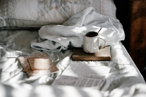 Relaxing Herbal Tea On Bed