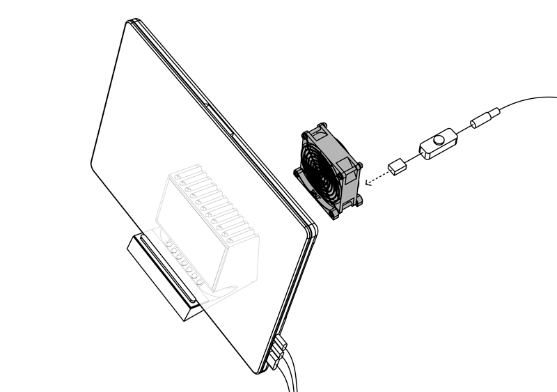 SVALT Cooling Fan Fx with Cooling Dock DHCR and MacBook Pro 16-inch workstation setup