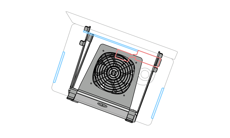 SVALT Cooling Stand SRx model with Apple MacBook Pro 13-inch Retina Intel cooling system
