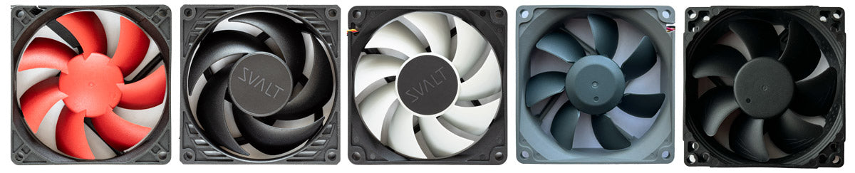 SVALT fans and colors B16, R17, W20, B22