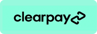 Logo of Clearpay on a turquoise background.