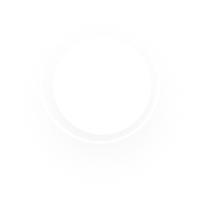 Graphic of a white circle centered within a dotted pattern on a black background.