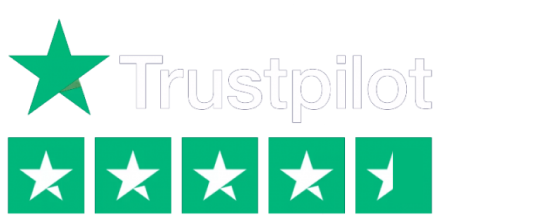 Trustpilot logo with a green star and four green stars rated at 4.6.
