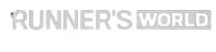 Logo of 'RUNNER'S WORLD' magazine in white on a black background.