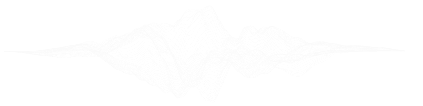 Abstract white waveform on black background.