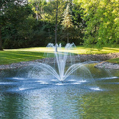 Airmax PondSeries Fountain - 1 HP Double Arch Spray Pattern On Display