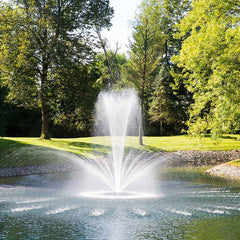 Airmax PondSeries Fountain - 2 HP Crown & Trumpet Spray Pattern On Display