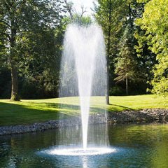 Airmax PondSeries Fountain - 2 HP Trumpet Spray Pattern On Display