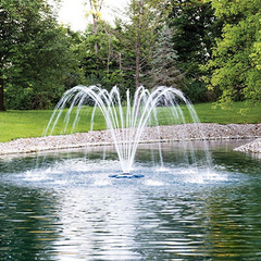 Single Arch Nozzle Pattern For Airmax EcoSeries 1/2 HP Floating Pond Fountain On Water