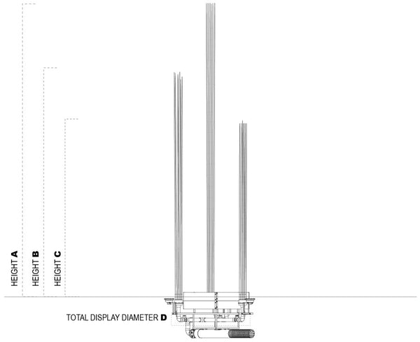 Vertex TriPod Floating Pond Fountain - Tech Specs