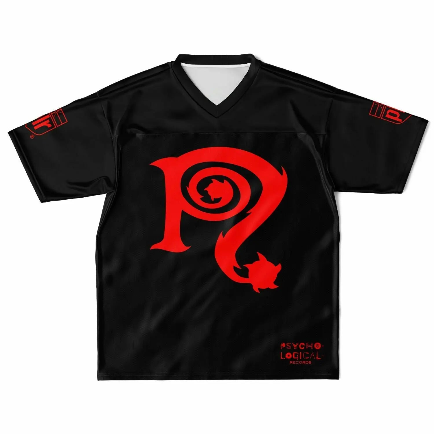 Necro - N Symbol Red/Blk - Football Jersey NECRO SUPER STORE