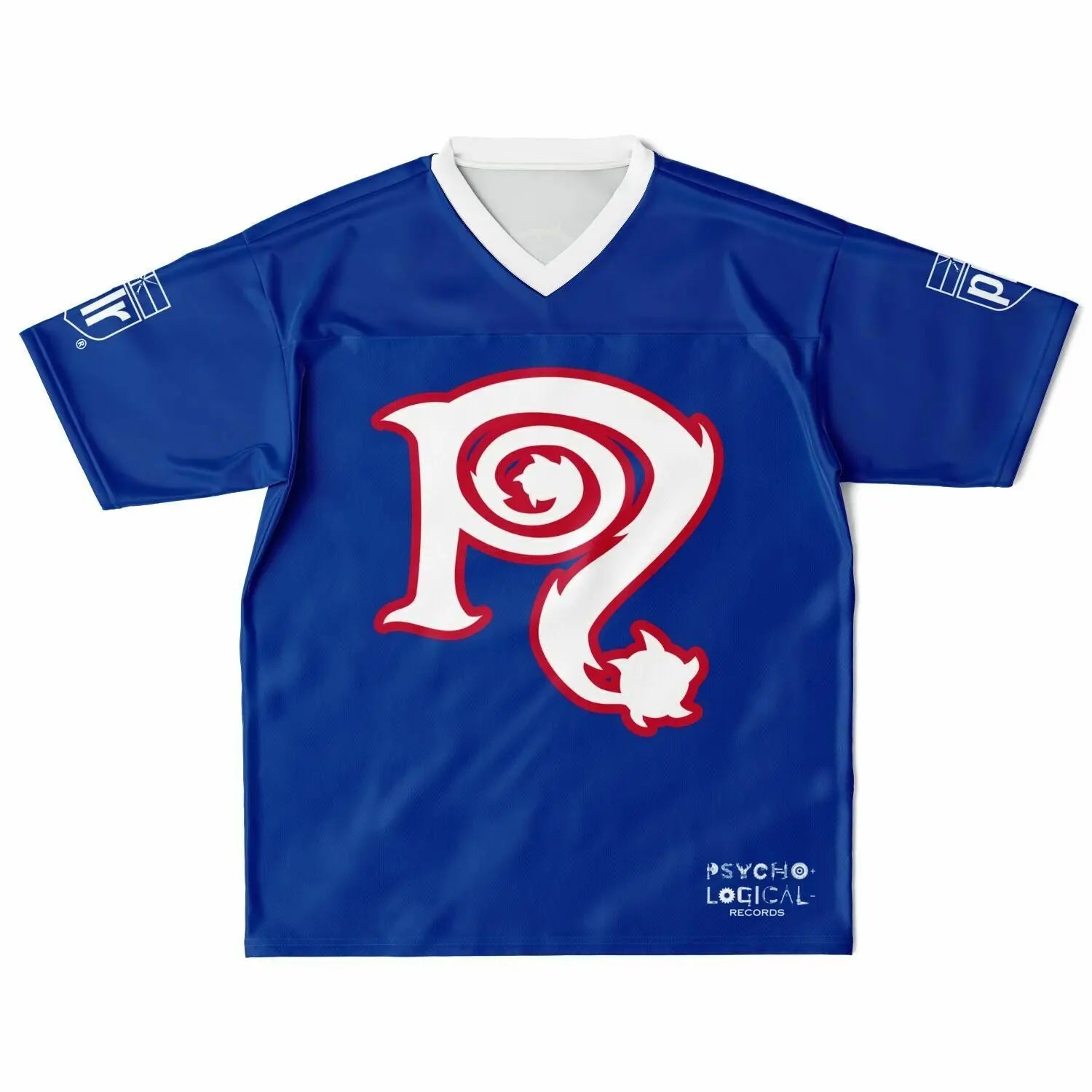 NECRO - N Symbol - Football Jersey  (Buffalo Bills Colors) NECRO SUPER STORE