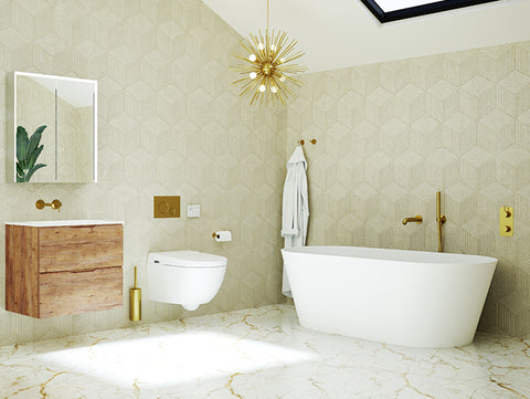 How To Style Brushed Brass In The Bathroom