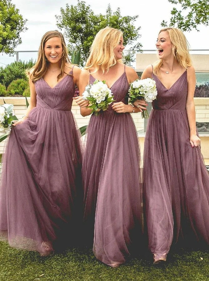 lavender and purple bridesmaid dresses