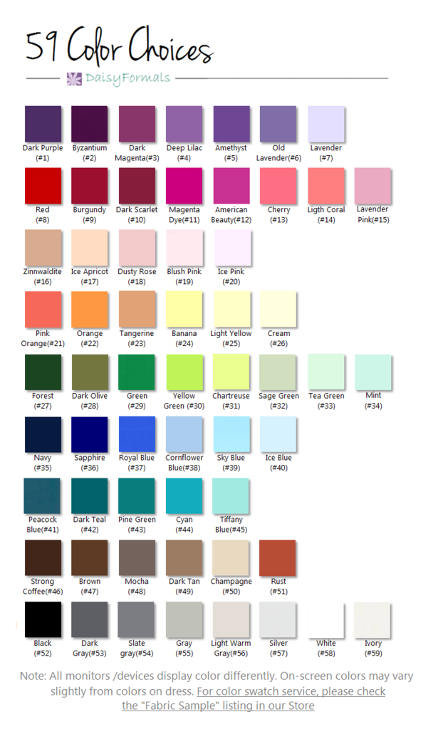 Periwinkle Color Chart