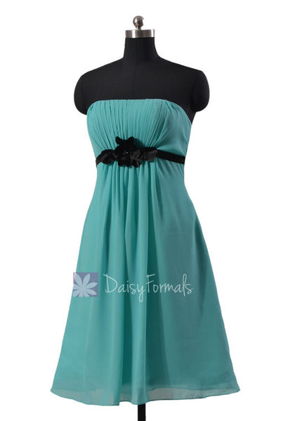 Pretty Turquoise A-Line Chiffon Bridesmaid Dress Tiffany Blue ...