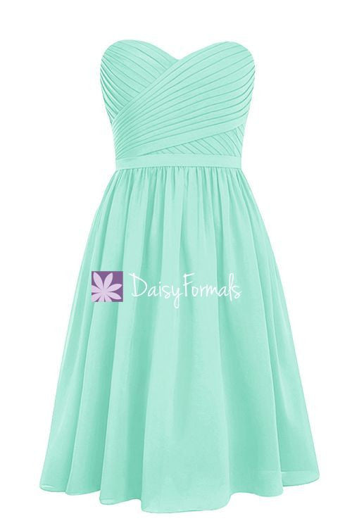 short mint bridesmaid dresses