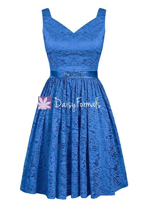 royal blue semi dress