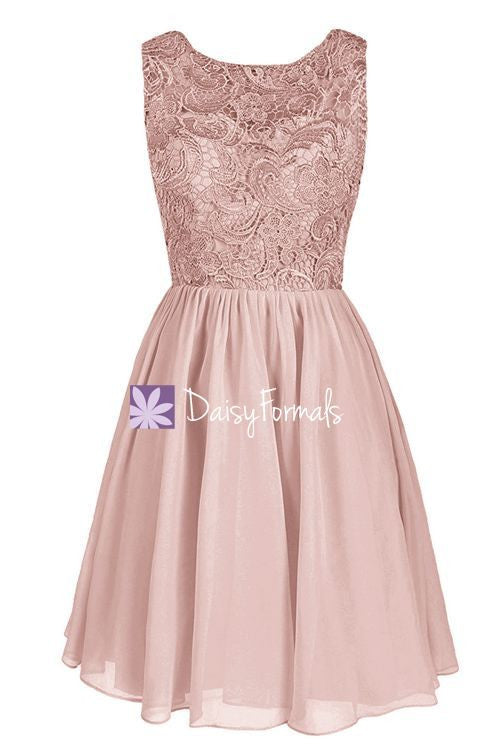 dusty rose dress short