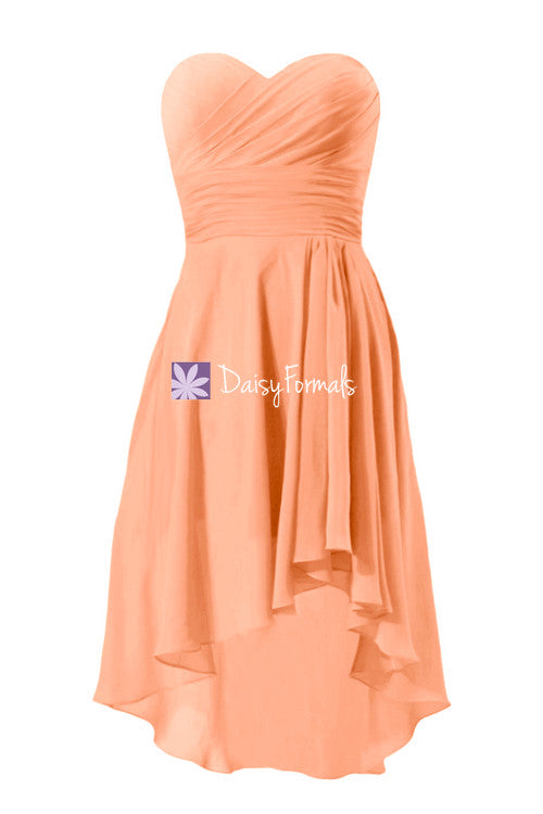 orange high low dress