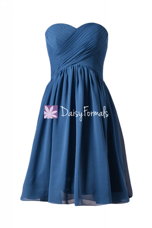 peacock blue bridesmaid dress