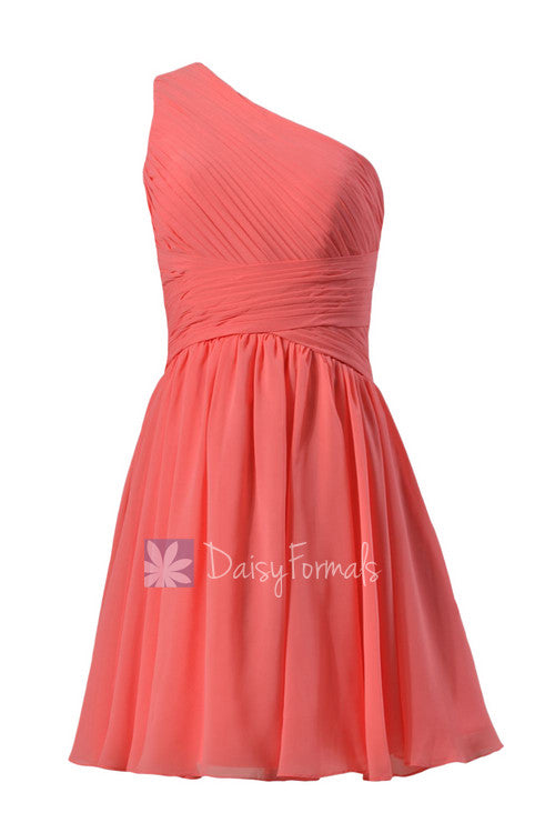 coral color formal dress