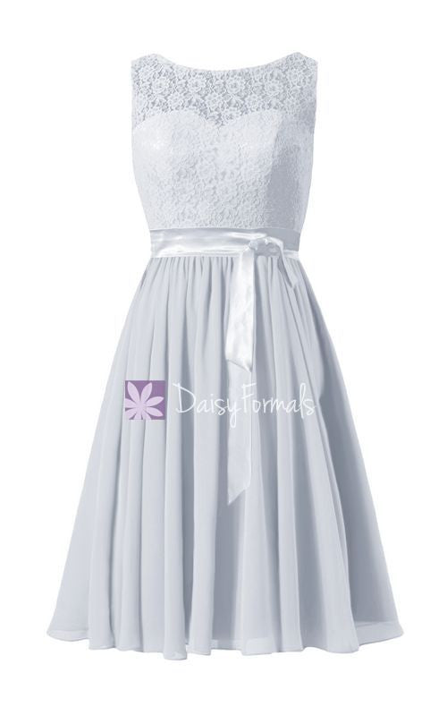 silver lace bridesmaid dresses