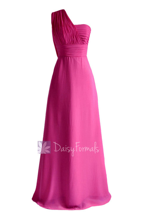 hot pink bridesmaid dress