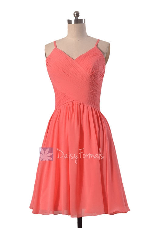 coral prom dresses short